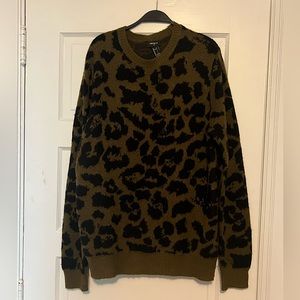 Green Leopard Sweater